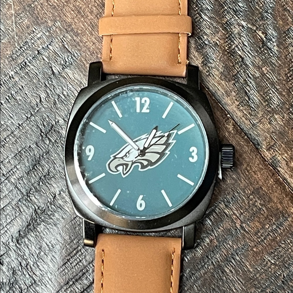 Philadelphia Eagles Brown Wallet & Watch Set - NWT - Picture 3 of 11